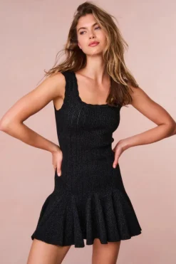 Sale - Maryanne Knit Mini Dress - Black Mini Dresses | Dresses
