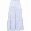 Best - Phia Cotton Mixed Print Maxi Skirt - Coastline Blue Long Skirts