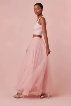 New - Prague Tank - Flamingo Shimmer Crop Tops