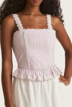 Clearance - Skipper Bustier - Soft Iris Crop Tops
