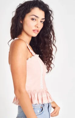 Fashion - Skipper Bustier - Bubble Bath Pink Crop Tops