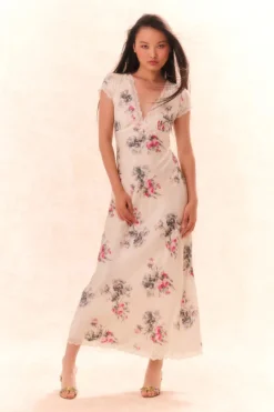Best - Theodore Printed Maxi Dress - French Ivory Dresses | Long Dresses