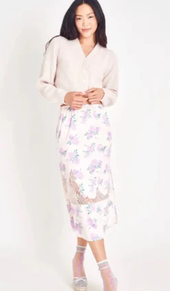 Clearance Loveshackfncy - Fayette Midi Skirt - Mauve Rose Long Skirts