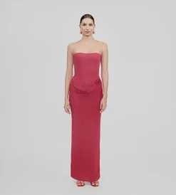 Hot - Campano Dress - Crimson Midi | Midi Dresses