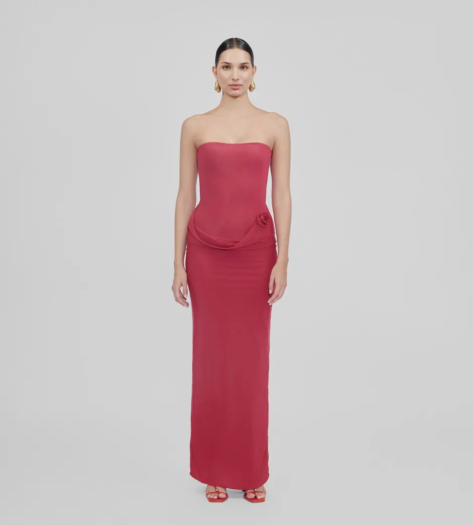 Hot - Campano Dress - Crimson Midi | Midi Dresses
