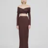 Fashion - Cavana High Rise Maxi Skirt - Brown Long Skirts