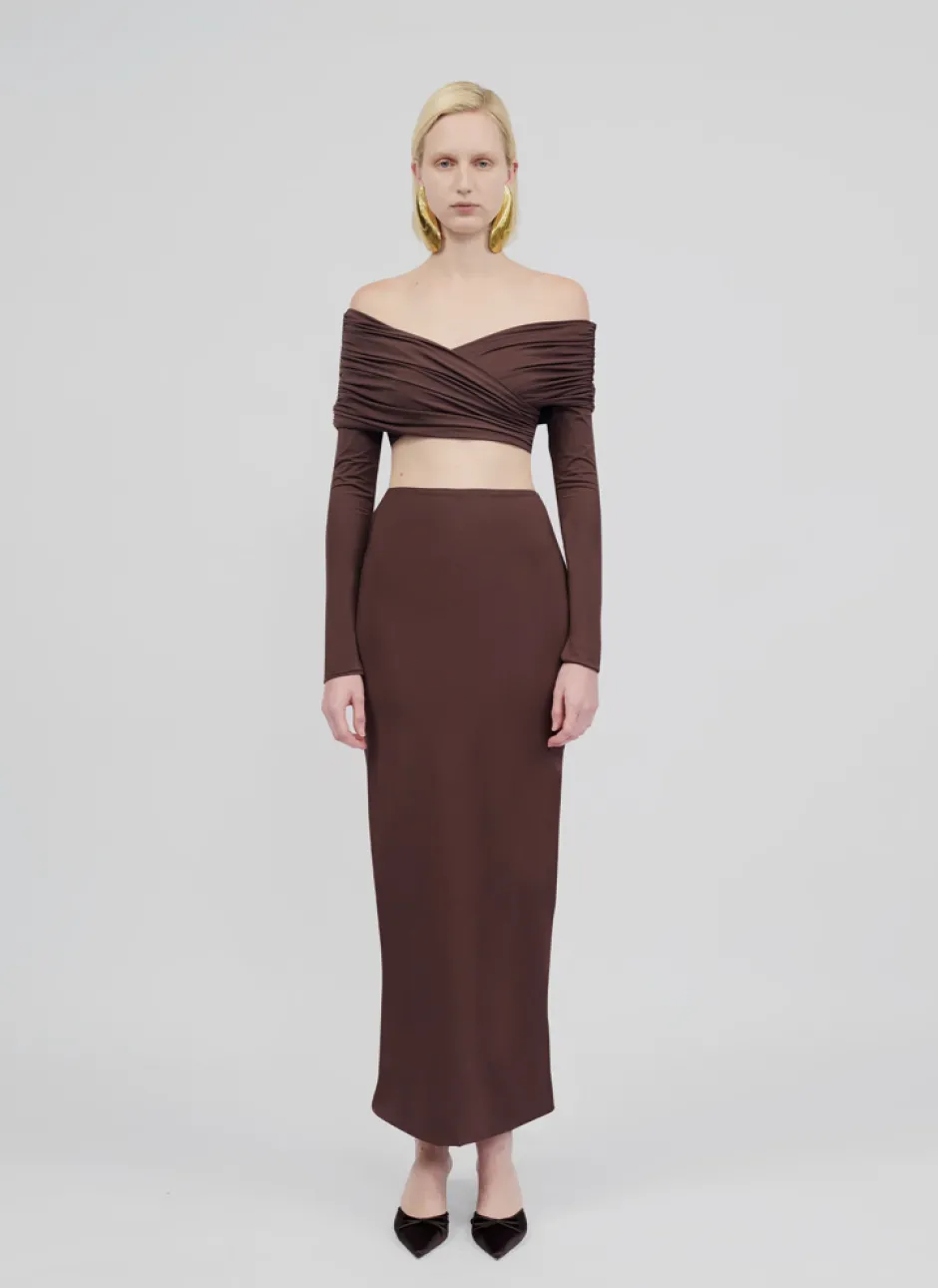 Fashion - Cavana High Rise Maxi Skirt - Brown Long Skirts