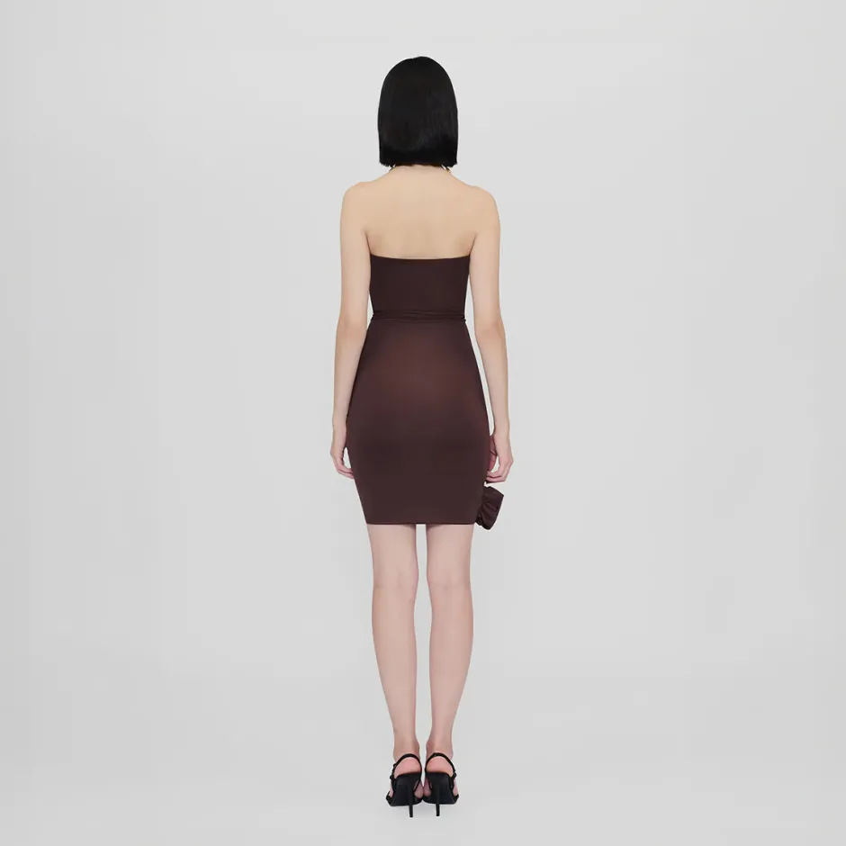 Outlet - Chari Mini Dress - Brown Mini Dresses | Dresses