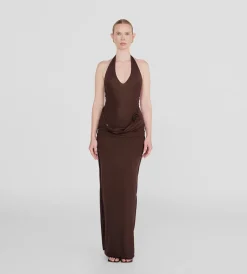 Discount - Conto Dress - Wood Midi | Midi Dresses