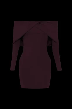 Best - Leone Off The Shoulder Mini Dress - Brown Dresses | Mini Dresses