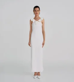 Outlet - Sortilegio Dress - Off White Dresses | Long Dresses