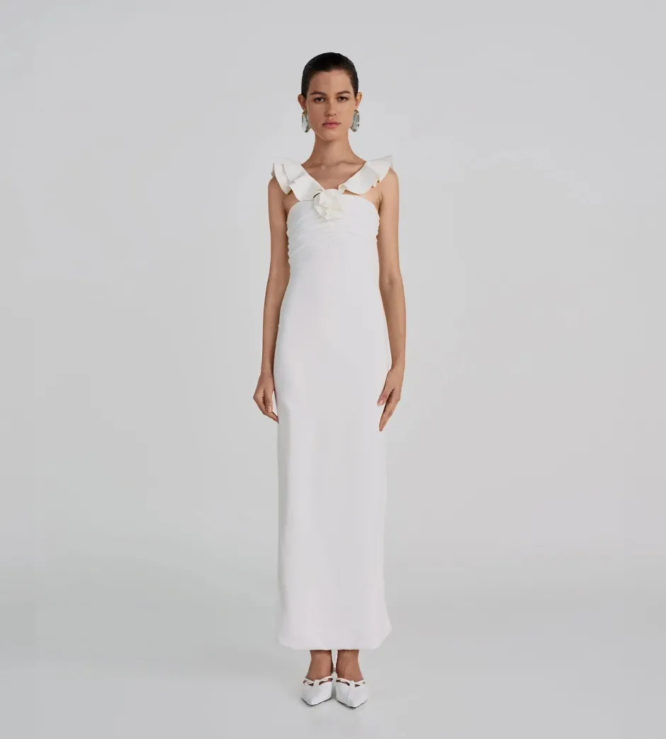 Outlet - Sortilegio Dress - Off White Dresses | Long Dresses