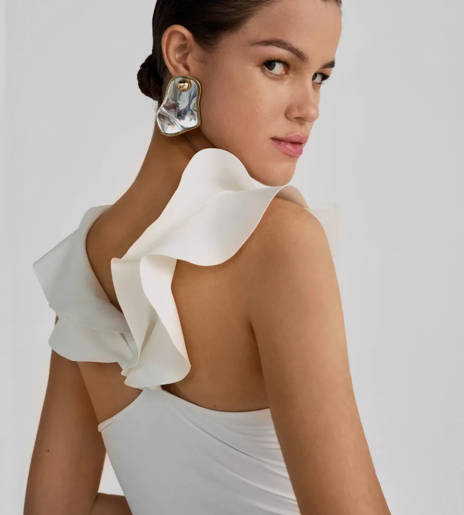 Outlet - Sortilegio Dress - Off White Dresses | Long Dresses