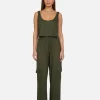 Online - Jaiden Wide Leg Cargo Pant - Army Pants