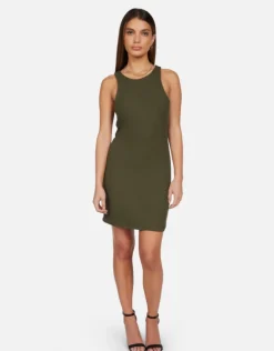 Sale - Judah Racer Tank Dress - Army Dresses | Mini Dresses