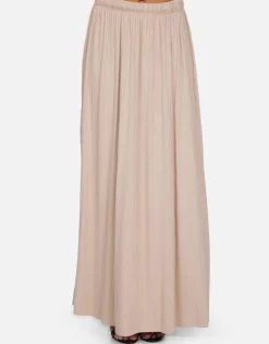 Outlet - Kenno Maxi Skirt - Soft Beige Long Skirts