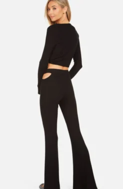 Clearance - Toddy Pant w/ Hip Cutout - Black Pants