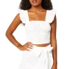 Outlet - Abelia Top - White Crop Tops
