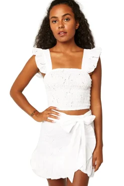 Outlet - Abelia Top - White Crop Tops