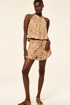 Outlet - Noah Shorts - Caramel Mosaic Shorts