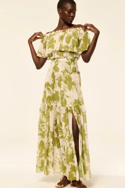 Clearance - Polly Skirt - Green Goddess Long Skirts