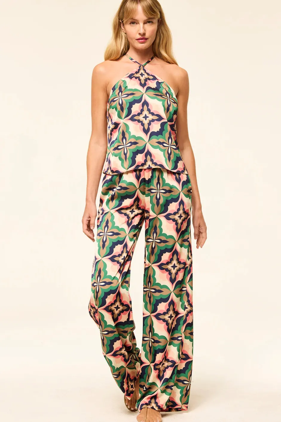 Fashion - Reshama Pant - Mosaic Coral Pants