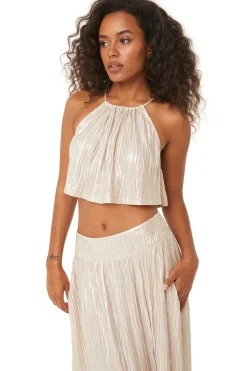 Clearance - Saana Top - Mother of Pearl Crop Tops
