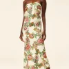 Outlet - Thara Dress - Floral Lattice Midi | Midi Dresses