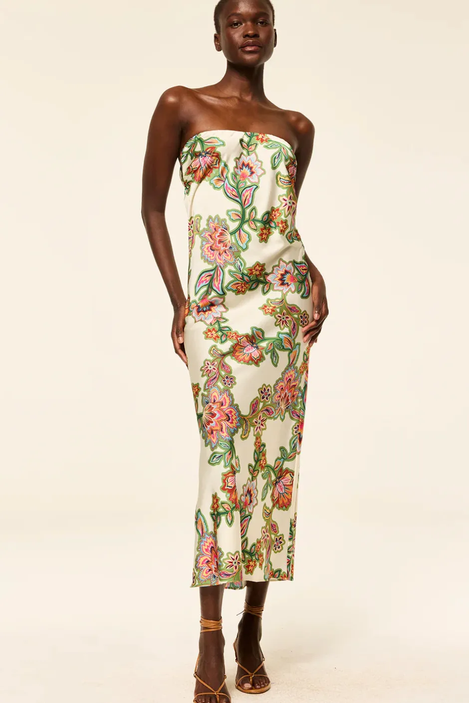 Outlet - Thara Dress - Floral Lattice Midi | Midi Dresses