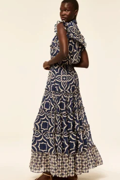 Hot - Trina Dress - Blue Mosaic Long Dresses | Dresses