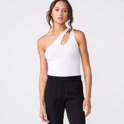 Discount - Cutout One Shoulder Bodysuit In Multiple Colors Bodysuits