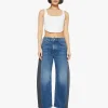 Outlet - PETITES* The Lil' Half Pipe Flood - Black And Blue Flare | High-Rise