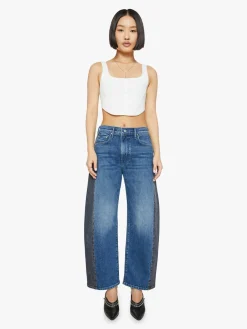 Outlet - PETITES* The Lil' Half Pipe Flood - Black And Blue Flare | High-Rise
