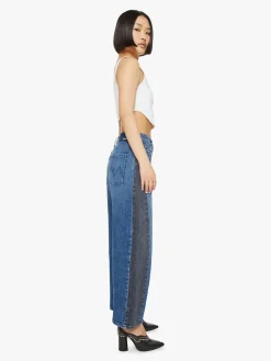 Outlet - PETITES* The Lil' Half Pipe Flood - Black And Blue Flare | High-Rise