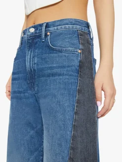 Outlet - PETITES* The Lil' Half Pipe Flood - Black And Blue Flare | High-Rise