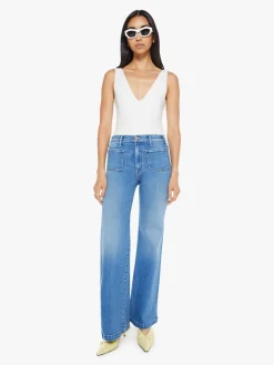 Clearance - The Hustler Roller Patch Pocket Sneak - Piece By Piece Flare | High-Rise