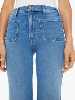 Clearance - The Hustler Roller Patch Pocket Sneak - Piece By Piece Flare | High-Rise