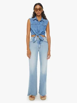 Sale - The Sleeveless Knotted Exes - Maritime Masterpiece Crop Tops
