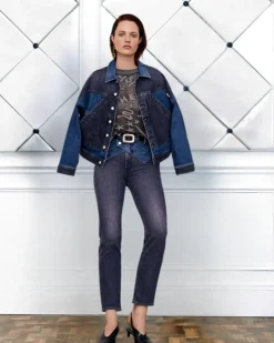 Outlet - The Triangle Drifter - Black And Blue Denim Jackets | Jackets