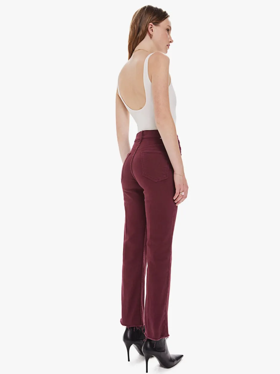 Clearance - The Tripper Ankle Fray - Burgandy Denim | All Denim