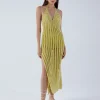 Clearance - Verbena Halter Dress - Antique Moss Dresses | Coverups