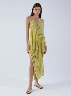 Clearance - Verbena Halter Dress - Antique Moss Dresses | Coverups