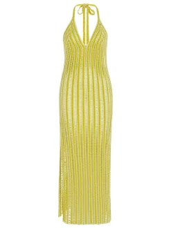 Clearance - Verbena Halter Dress - Antique Moss Dresses | Coverups