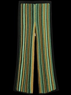 Sale - Cher Crochet Stripe Pant - Jungle Stripe Pants