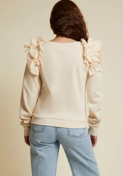 Clearance - Esther Sweatshirt - White Chocolate Sweaters & Knits