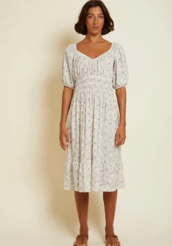 Sale - Fabia Shirred Midi Dress - Meadow Dresses | Midi