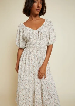 Sale - Fabia Shirred Midi Dress - Meadow Dresses | Midi