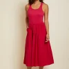 Fashion - Frannie Combo Midi - Raspberry Dresses | Midi