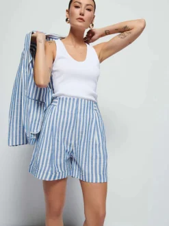 Online - Maja Short - Parisian Blue Stripe Shorts