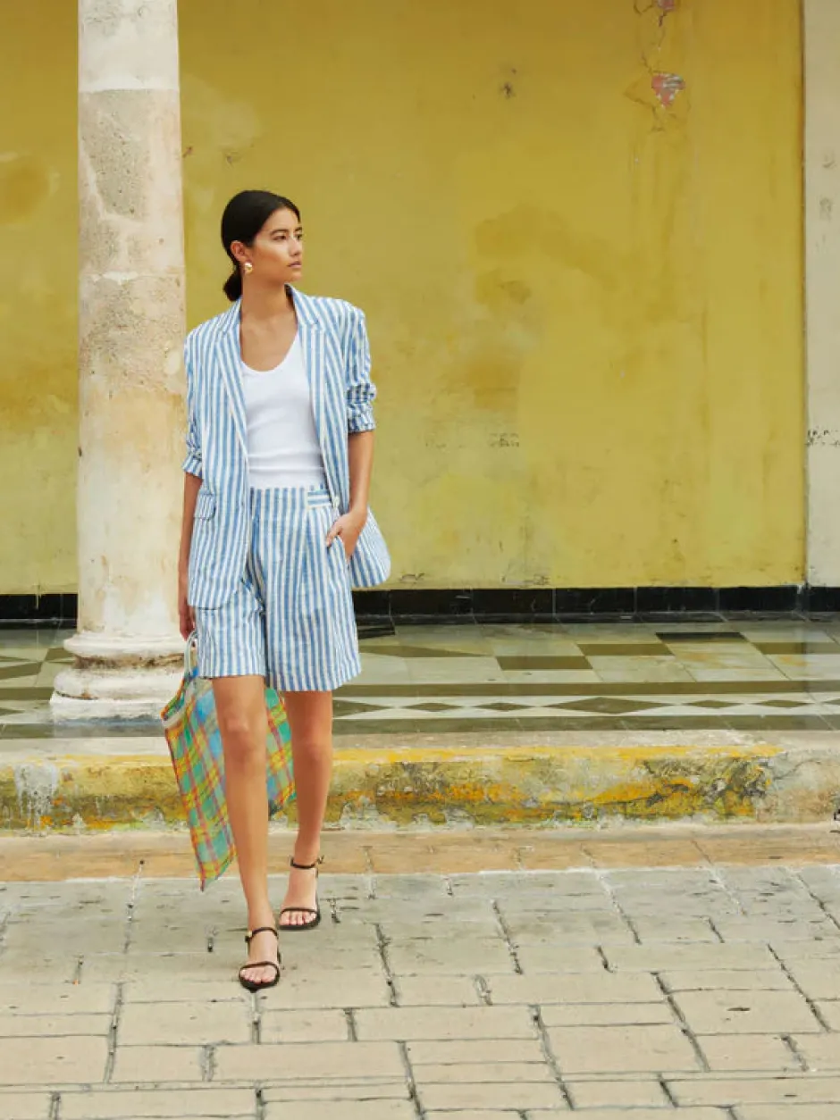 Online - Maja Short - Parisian Blue Stripe Shorts